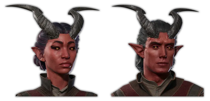 Asmodeus Tiefling character portrait — Baldur’s Gate 3